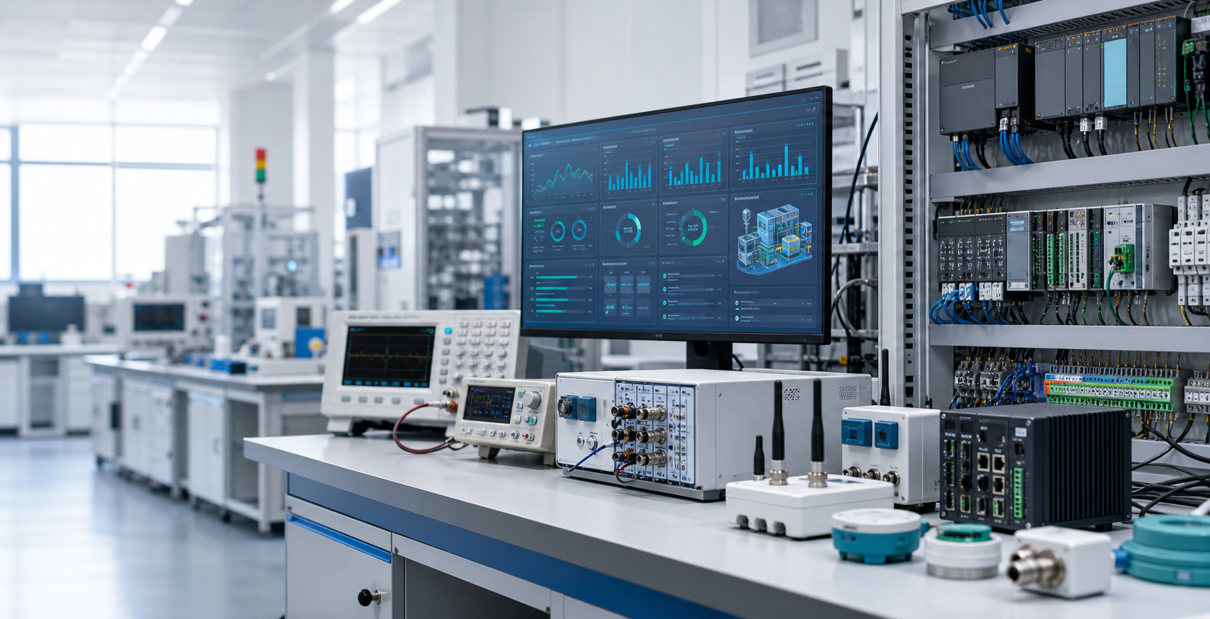Integrated scientific instruments, industrial controls, IoT hardware, and software dashboards